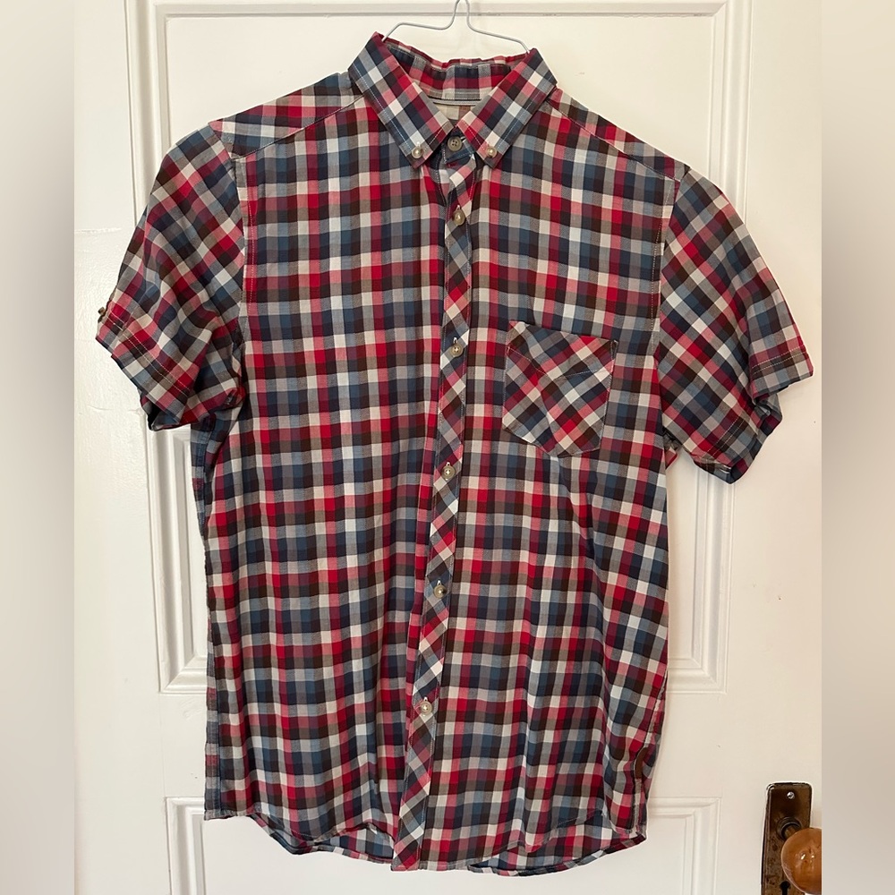 Ben Sherman Gingham Short Sleeved Button Down Size XS